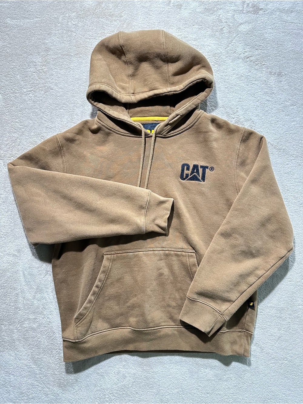 CAT Caterpillar Brown Workwear Pullover Hoodie Men’s Medium
